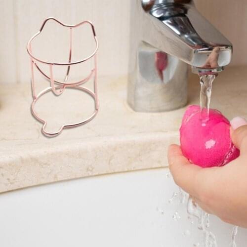 Sponge Rack Makeup Egg Puff Shelf Storage Rack Practical Stainless Steel Anti-rust Makeup Sponge Holder for Sponge Drying