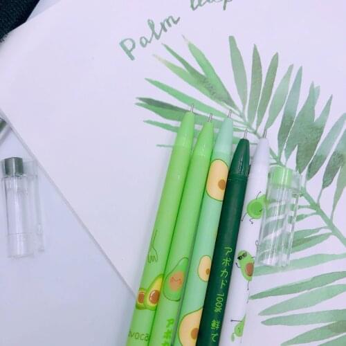 6Pcs/set Sakura Pen 0.5mm Creative Student Gel Pens Novelty Stationery Cute Pens Blue Signature Pen Kawaii School Supplies