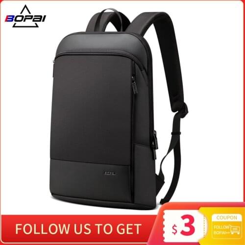 BOPAI Men Backpack Slim Laptop Backpack for 15.6inch Fashion Office Waterproof Business Backpacksfor Women Ultralight Mochila