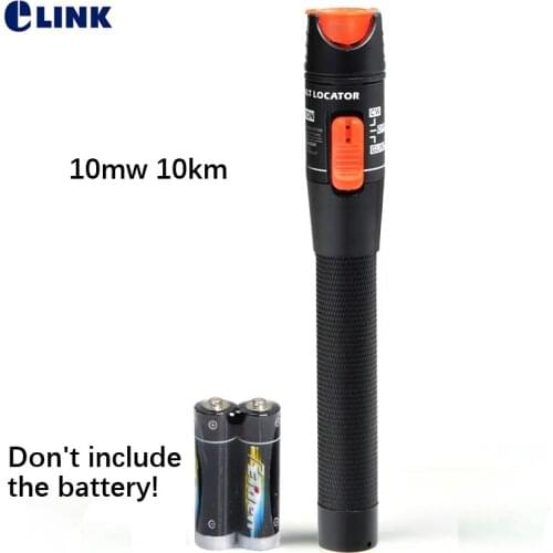10mW VFL Optical Fiber Cable Tester, 10MW metal Black Fiber Optic Visual Fault Finder 10Km Range 650+10nm Red pen high quality