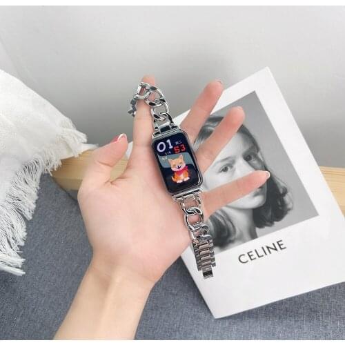 High-Quailty Bracelet for Huawei Smart Watch fit Stainless Steel Denim Chain Strap for Hua wei iWatch fit Correa Replacement