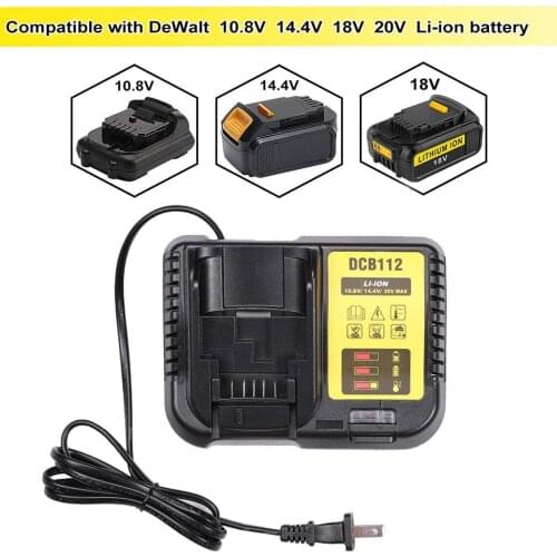 DCB112 Replacement Li-Ion Battery Charger for Dewalt 12 V 14.4V 18V Lithium Cells Battery Charger Best price