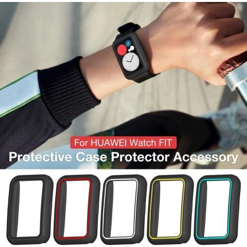 Protective Case Cover Protector Accessory For HUAWEI Watch FIT Full Screen Protector Shell Bumper Plated Cases Soft