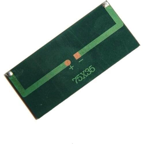 0.33W 60MA 5.5V Solar Cell Polycrystalline DIY Solar Panel Battery Charger For 3.7V Study Toy 75*35MM 1000pcs Wholesale