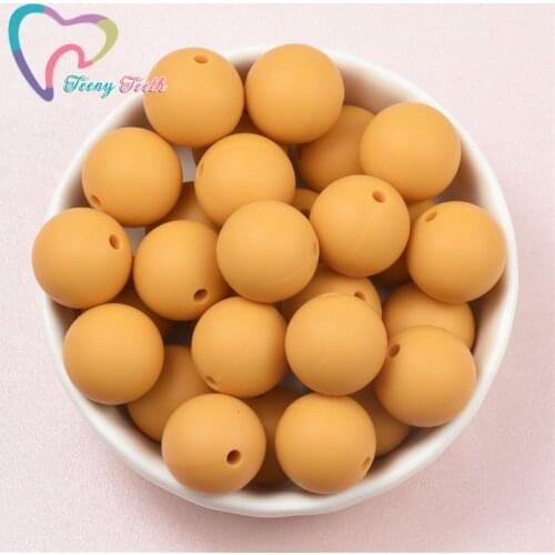 10 PCS Mango Silicone 9-19 MM Round Beads,Teething Chewable Baby Round Hexagon 14-17 MM Shape Beads For Making DIY Pendant Toys