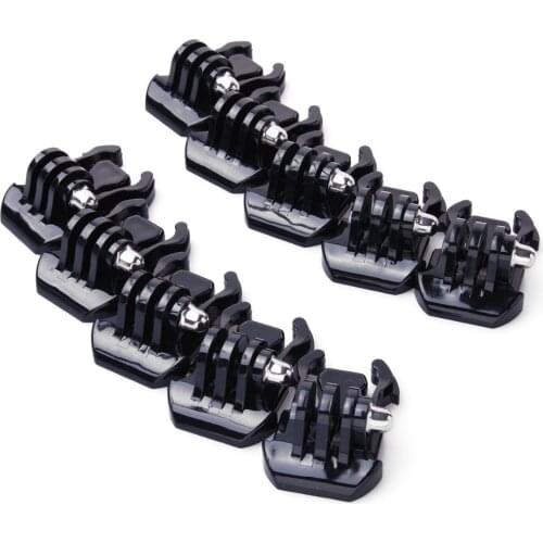 10pcs Buckle Clip Basic Mount for Gopro Go Pro Hero HD 1 2 3 3+ 4 5 6 7 Accessories Case Helmet for XiaoMi yi camera accessories