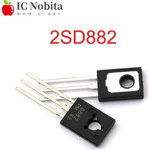 100PCS 2SD882 TO-126 D882 TO126 NPN Transistor Audio Power Amplifier Switch Transistors IC New