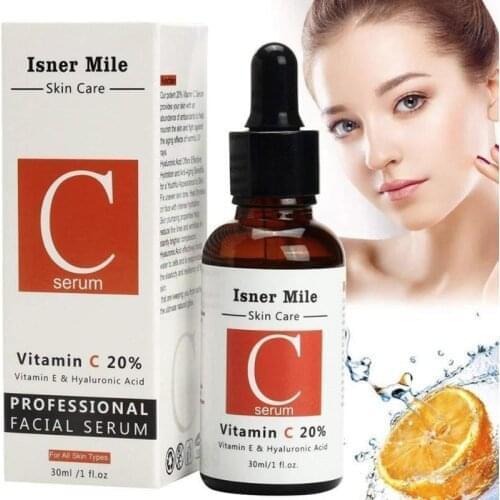 20% Vitamin C Serum Hyaluronic Acid Retinol Isner Mile 30ml V 2.5% Face Serum Anti Wrinkle Whitening Moisturizing Skin Care