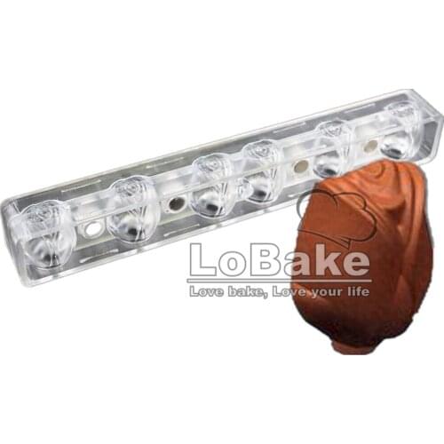 6 cavities 25.4*3.5*3cm 3D rose flower praline shape magnetic polycarbonate chocolate candy popsicle mould bakery supplies