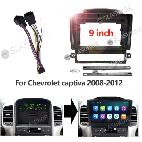 9 inch For Chevrolet captiva 2008 2009 2010 2011 2012 Wires Board Control CANBUS Stereo Panel Dash Installation DVD Frame 2din