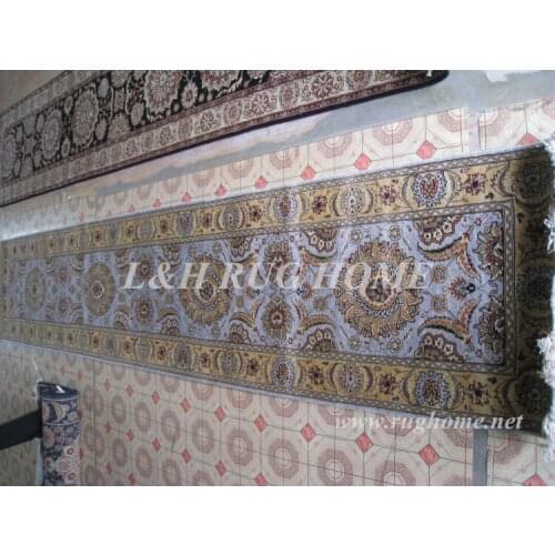 Free shipping 2.5'x12' 160 Line persian woolen carpet , hand knotted persian runner Oriental handmade Persian Rug mixed colors