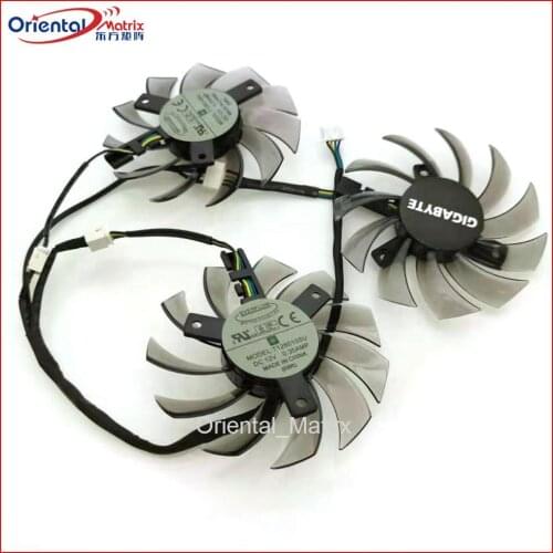 Free Shipping 3pcs/lot T128010SU 12V 0.35A 75mm VGA Fan For Gigabyte GTX580 560ti GTX670 GTX770 Graphics Card Cooling Fan