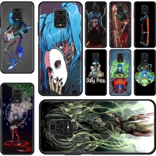 Sally Face Cell Phone Case For Xiaomi Redmi Note 9S 9 7 9C 8 8T 9A 7A 8A 10 Pro K40 TPU Cover Coque Luxury Capa