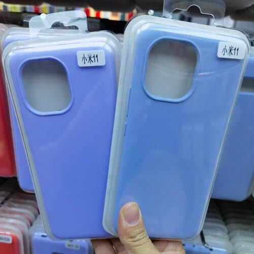 Real genuine Liquid Silicone Case For Xiaomi Mi 11 Mi11 Soft Gel Rubber Protector Cover