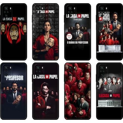 Black tpu Case For Xiaomi Redmi 9T Case Redmi Note 9T Note 10 Pro Case Money Heist House Paper La