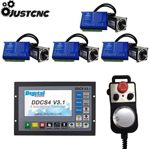 CNC kit JMC nema23 hybrid servo 2HSS57+57J1880EC-1000 closed-loop motor kit ddcsv3.1 4-axis motion control system