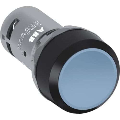 CP2-10L-10 62000033 Compact Pushbutton - Maintained - Flush - Blue - Non-illuminated - Black plastic - 1NO