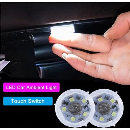Car Interior Light Mini Reading Lamp Auto Touch Night Light Car Roof Ceiling Lamp Car Lighting Accessories