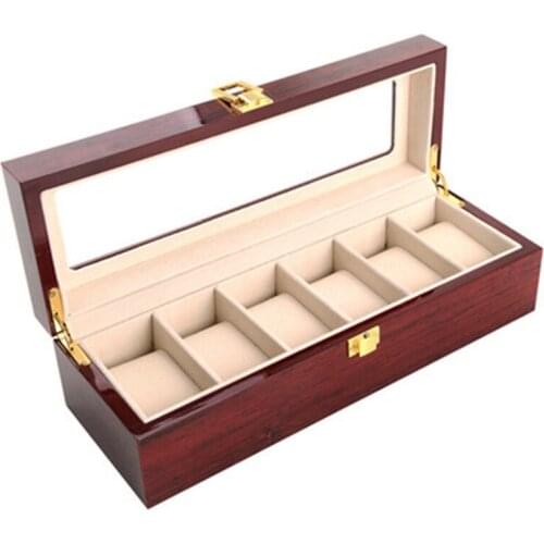 Watch Box Luxury Watch Box Stand Watch Box Male Jewelry Storage Box 6 Grid Watch Storage Box