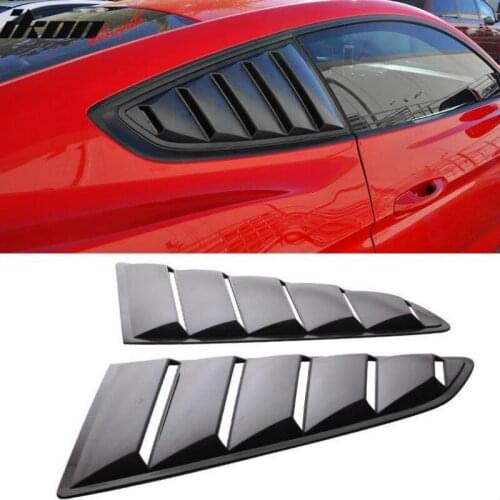 For 15-17 Ford Mustang OE Style Paint PP Ingot Silver Side Window Louvers