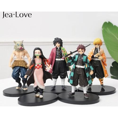 2021 Hot Free Shipping Japanese Comic Figurines Demon Slayer Ornaments BoyS Gift Tanjirou Statue Home Decor Ornaments Modern