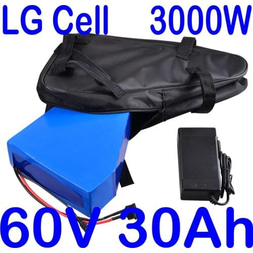 60V Battery 60V 30AH lithium Battery 60V 30AH Electric Bike Battery Use LG Cell For 60V 1500W 2000W 2500W 3000W Ebike Motor