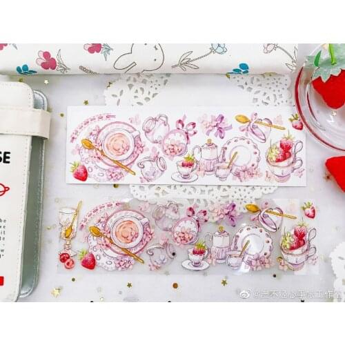 1 Loop Cup Raspberries Through Heart, Journal Masking Tape Paper New Fruit