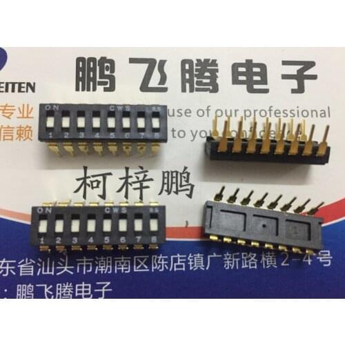 Original new 100% CWS-0801MC dial switch 8-bit piano type flat dial code DIP 2.54MM