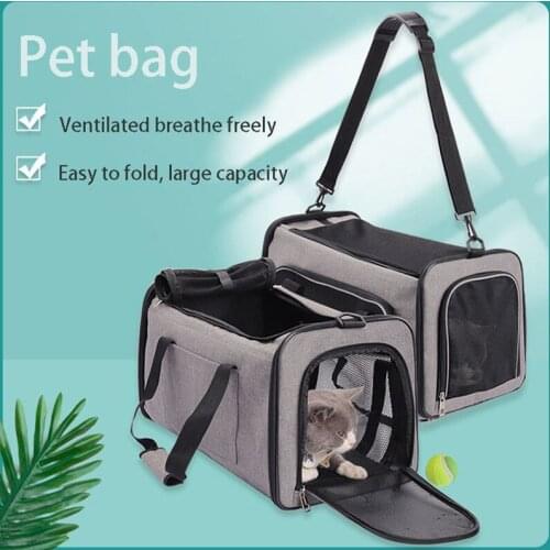 Pet Supplies Cat Outdoor Carrying Shoulder Bag Portable Pet Dog Bag Diagonal Foldable Large Capacity Breathable Cat Product