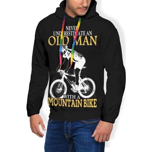 Gift For Dad Hoodie Never Underestimate An Old Man Hoodies Big Male Pullover Hoodie Loose Long Sleeve Hoodies