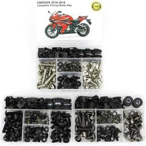 Fit For Honda CBR500R 2016-2019 Motorcycle Complete Full Fairing Bolt Kit Bodywork Clips Nuts Side Covering Bolts Steel