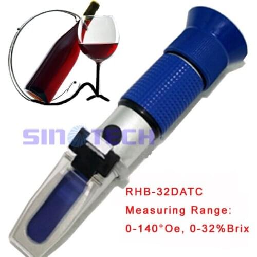 Best quality Brix Wine0-140Oe, 0-32%Brix Refractometer RHB-32DATC(blue grip)