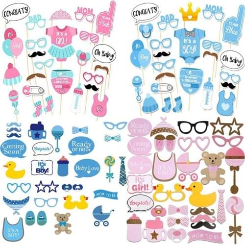 It Is A Boy Photo Props Baby Shower Photobooth Its a Girl Favors Gender Reveal Party Decoration Supplies BE22