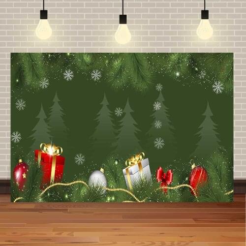Seekpro Merry Christmas Winter Watercolor Family Party Snowman Gift Tree Customized Photo Backdrop Photography Background