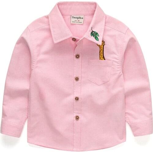 Shirt For boys Girls 100% Cotton long sleeve School Boys Dress Shirts Children Baby White Blouse Kids birthday Party Shirts