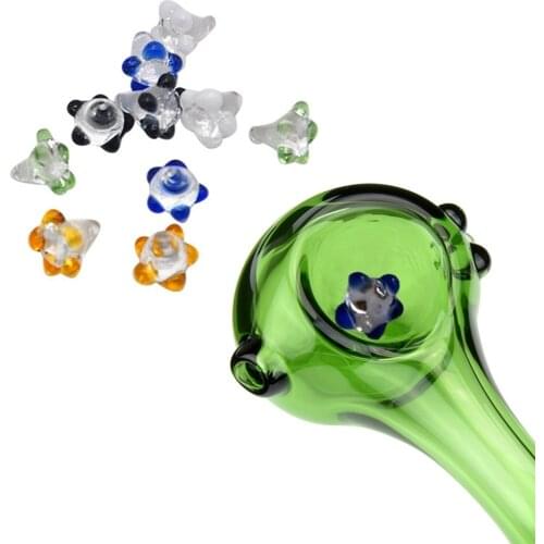 Hand Blown glass daisy screens for smoking spoon pipe bongs bowls clean bubbler toke herb