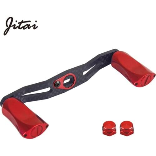 JITAI Fishing Reel Handle Carbon Fiber for Daiwa / Abu Aluminum Knob Accessories DIY Tool Hole Size 8 * 5MM Fishing Reel Rocker