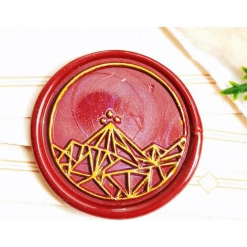 GEOMETRIC MOUNTAIN & STAR night court acomaf symbol Wax Seal Stamp / Wedding Party / Birthday Invitation Stamp
