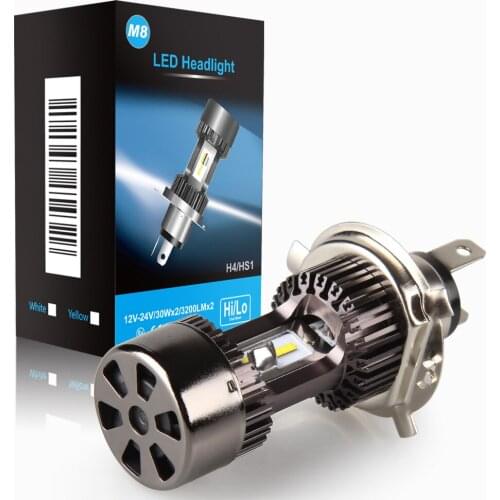 LED Motorcycle H4 Bulb 6000K 3200LM High and Low Beam Highlight Focusing Headlamp