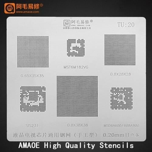 MST6M182VG SIS231 MSDA600/608/800 For LCD TV CPU BGA Stencil Chipset Reballing Soldering Tin Plant Net Heating Template