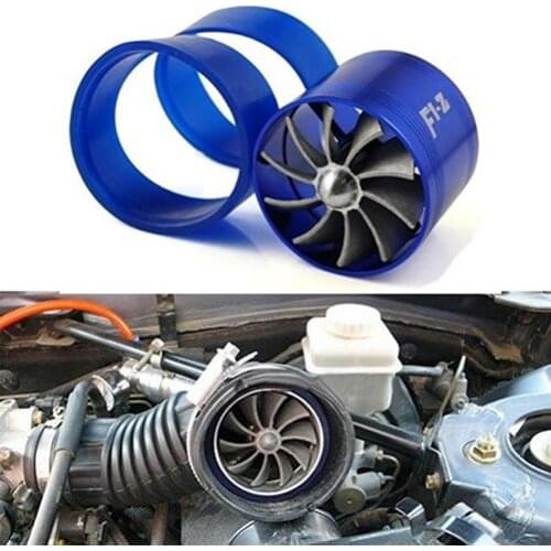 Universal Fuel Gas Saver Air Filter Intake Single Supercharger Turbine Turbo Fan