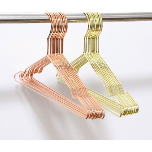 Rose Gold Metal Clothes Shirts Hanger with Groove, Heavy Duty Strong Coats Hanger, Suit Hanger LX1949