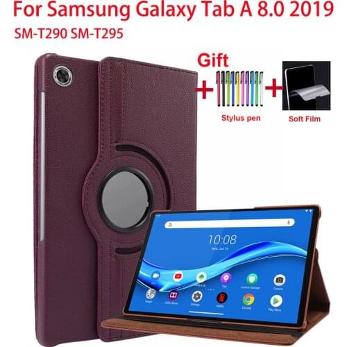 360 Rotation Case For Samsung Galaxy Tab A 8.0 2019 SM-T290 T295 T297 Case PU Cover for Samsung Tab A 8.0 SM-T290 Cover Funda