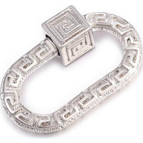 High-quality carabiner Rectangle Shape Lock Screw Clasp Link Gold Plated For Necklace Making Beading Jewelry Findings