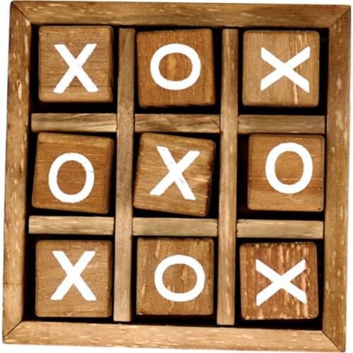 XO Wood Board Game Toy Leisure Parent-Child Interaction Game Board Chess Developing Intelligent Puzzle Game Educational Toys