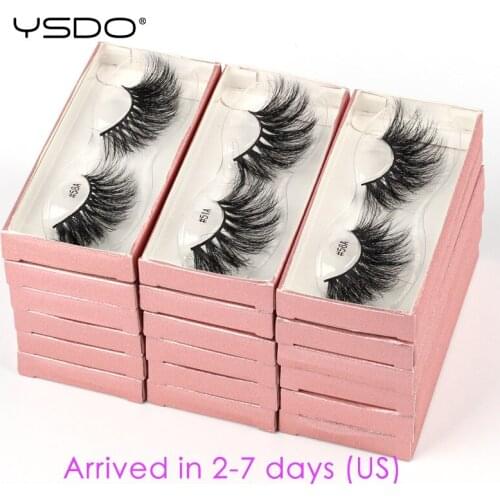 YSDO Wholesale Lashes 10/20/50/100PCS 3D Mink Lashes 25mm Natural Soft Eyelash Long Thick Lashes Fluffy Makeup Faux Cils In Bulk