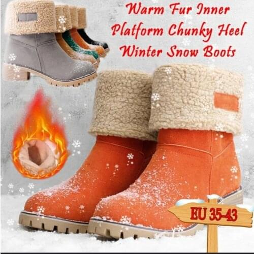 2020 Womens Shoes Snow boots Ladies Winter Flock Warm Boots Martinas Ankle Boots Short Bootie Outside Shoes Botas 5 Colors