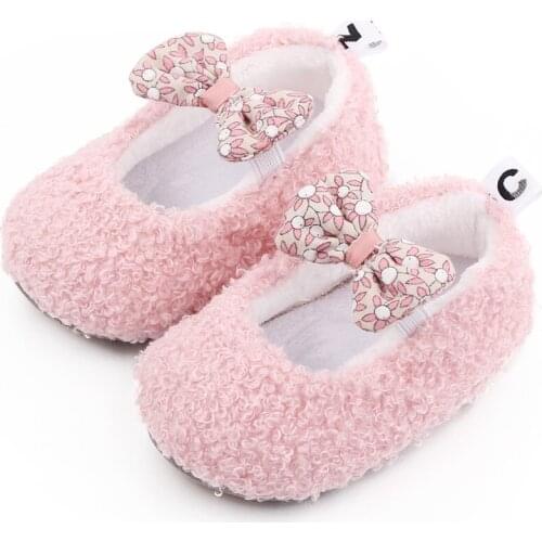 2021 Newborn Baby Shoes Boys Girls First Walkers Anti-Slip Winter Warm Toddler Shoes Booties Slippers Soft Sole Crib Footwear