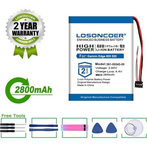 361-00043-00 2100mAh Battery For Garmin Edge Explore 820 Edge 520 500 200 205 GPS Edge 520 plus Edge820 Edge 820 Batteries