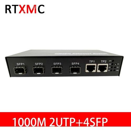 4GF3GE Gigabit Ethernet switch Ethernet Fiber 4*1.25G SFP Fiber Port & 3*101/100/1000M UPT Gigabit Fiber Switch